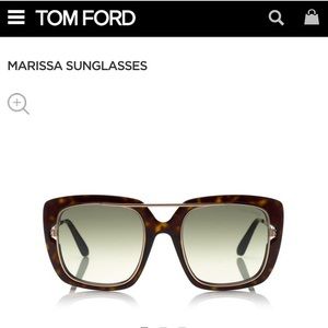 New $560 Tom Ford Marissa Sunglasses tortoise gold